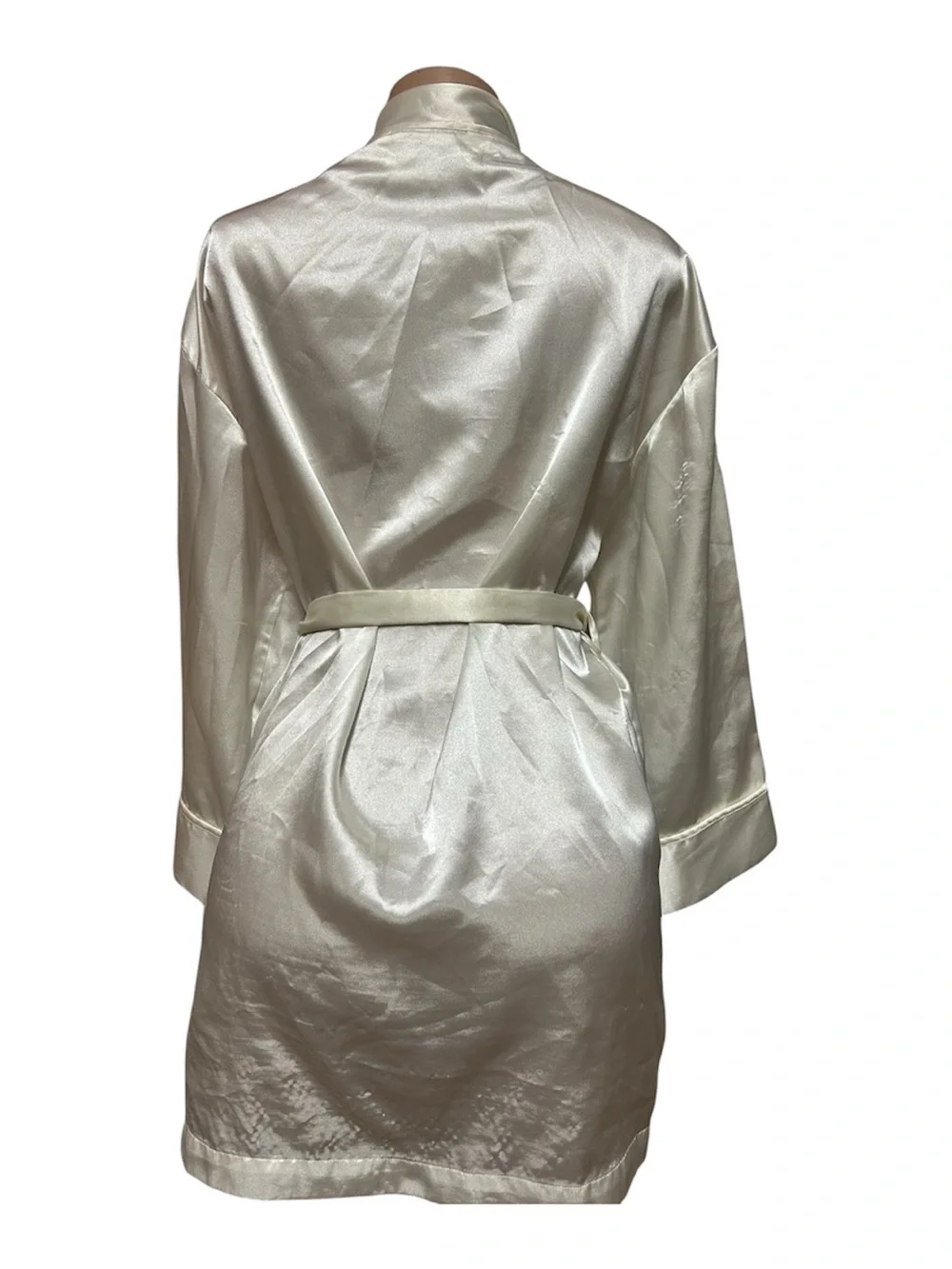 Victoria's Secret Satin Kimono Robe in Ivory